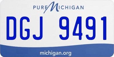 MI license plate DGJ9491