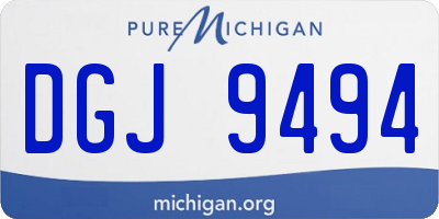 MI license plate DGJ9494