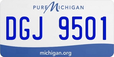 MI license plate DGJ9501