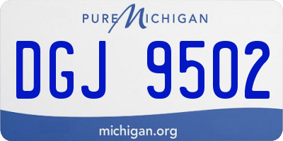 MI license plate DGJ9502