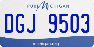 MI license plate DGJ9503