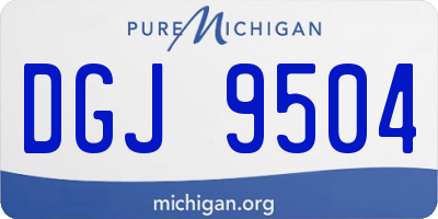 MI license plate DGJ9504