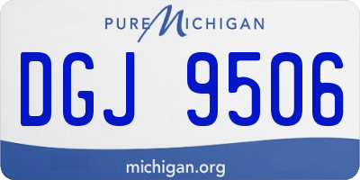 MI license plate DGJ9506
