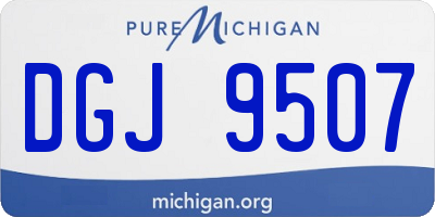 MI license plate DGJ9507