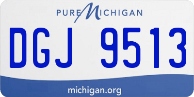 MI license plate DGJ9513