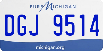 MI license plate DGJ9514