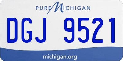 MI license plate DGJ9521