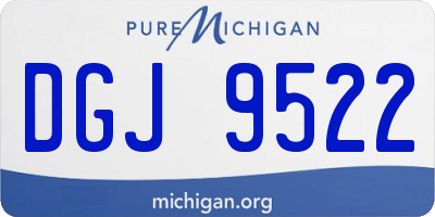 MI license plate DGJ9522