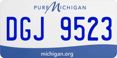 MI license plate DGJ9523