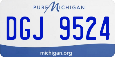 MI license plate DGJ9524