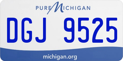 MI license plate DGJ9525