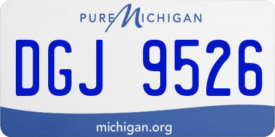 MI license plate DGJ9526