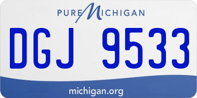 MI license plate DGJ9533