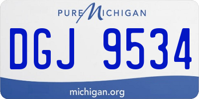 MI license plate DGJ9534