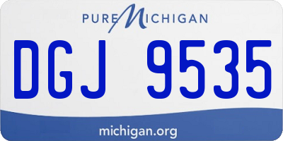 MI license plate DGJ9535