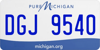 MI license plate DGJ9540