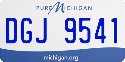 MI license plate DGJ9541