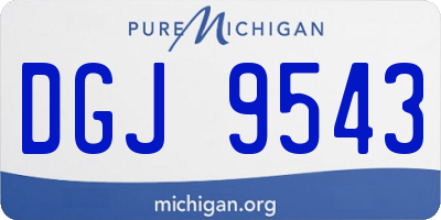 MI license plate DGJ9543