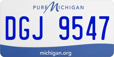 MI license plate DGJ9547