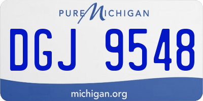 MI license plate DGJ9548