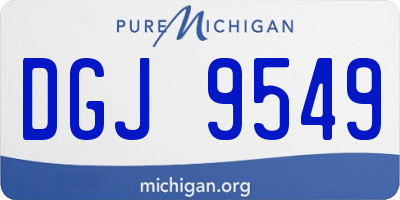 MI license plate DGJ9549