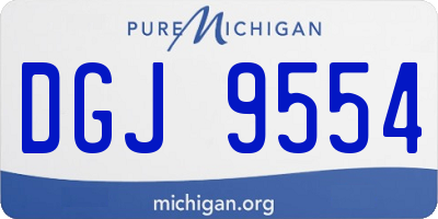 MI license plate DGJ9554