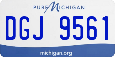 MI license plate DGJ9561