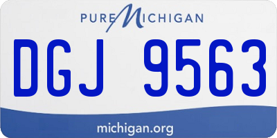 MI license plate DGJ9563