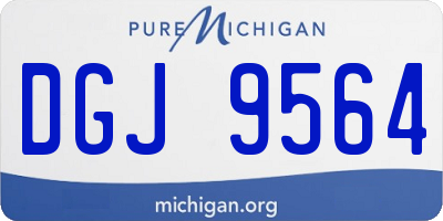 MI license plate DGJ9564
