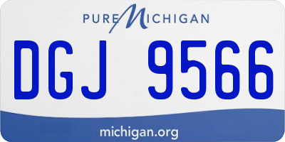 MI license plate DGJ9566