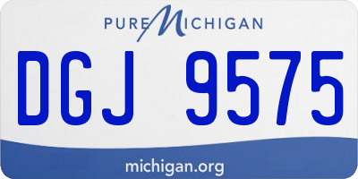 MI license plate DGJ9575