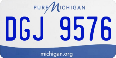 MI license plate DGJ9576