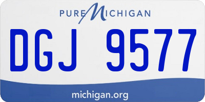 MI license plate DGJ9577