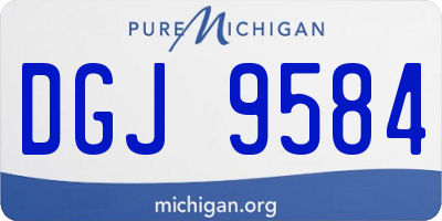 MI license plate DGJ9584