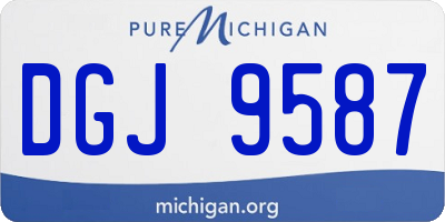 MI license plate DGJ9587