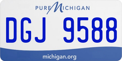 MI license plate DGJ9588