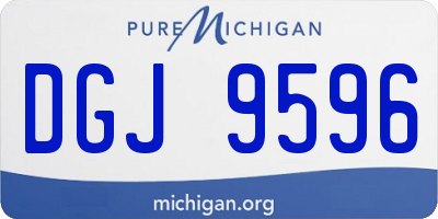 MI license plate DGJ9596