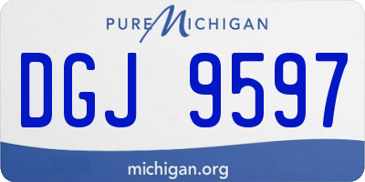 MI license plate DGJ9597