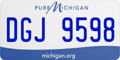 MI license plate DGJ9598