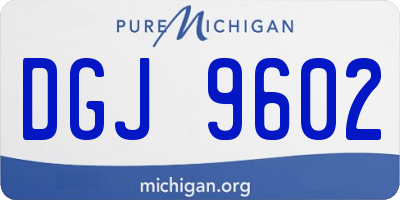 MI license plate DGJ9602