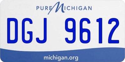 MI license plate DGJ9612