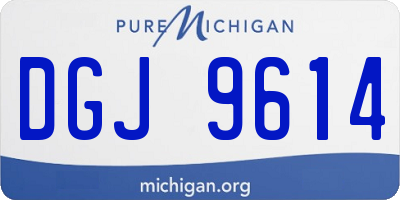 MI license plate DGJ9614