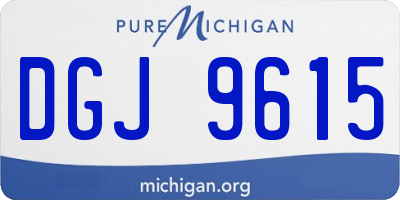 MI license plate DGJ9615