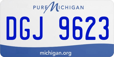 MI license plate DGJ9623