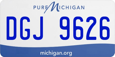 MI license plate DGJ9626