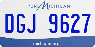 MI license plate DGJ9627