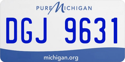 MI license plate DGJ9631