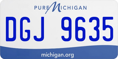 MI license plate DGJ9635
