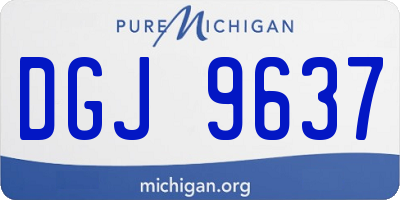 MI license plate DGJ9637