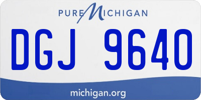 MI license plate DGJ9640